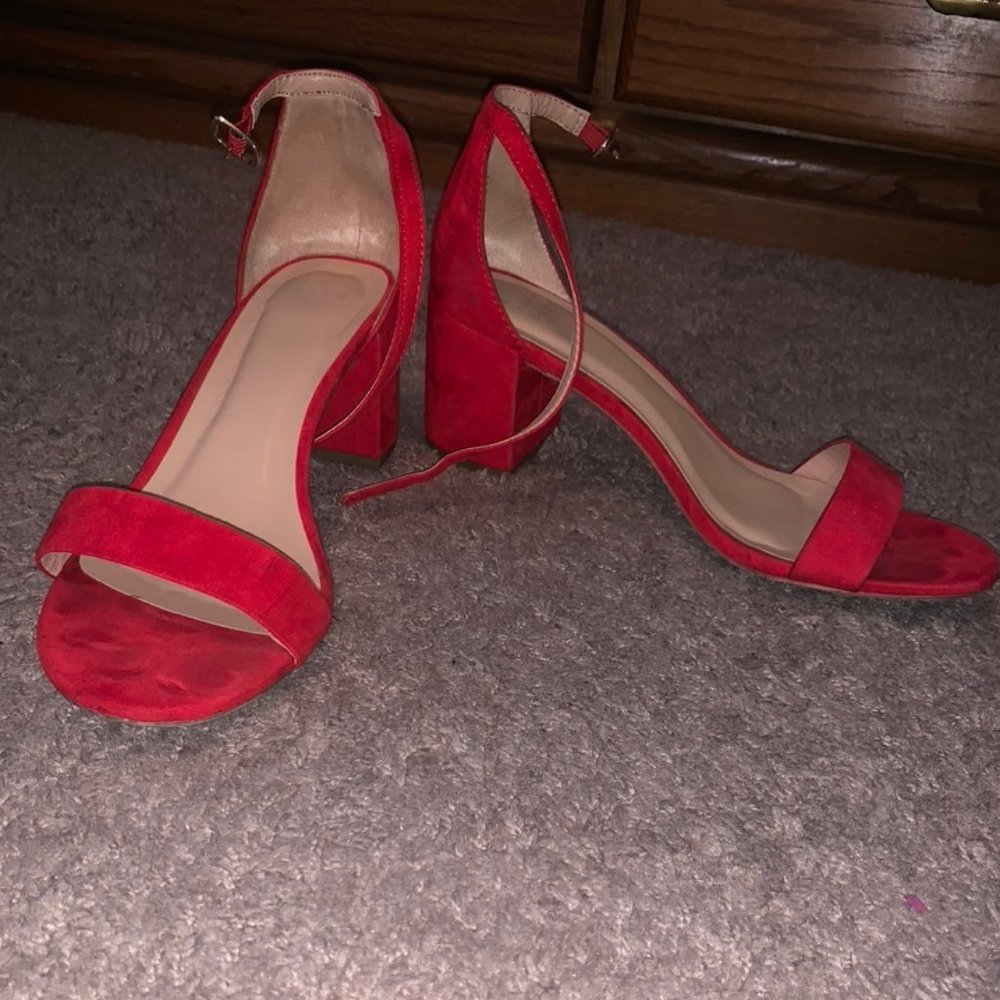 Red Strappy Heel